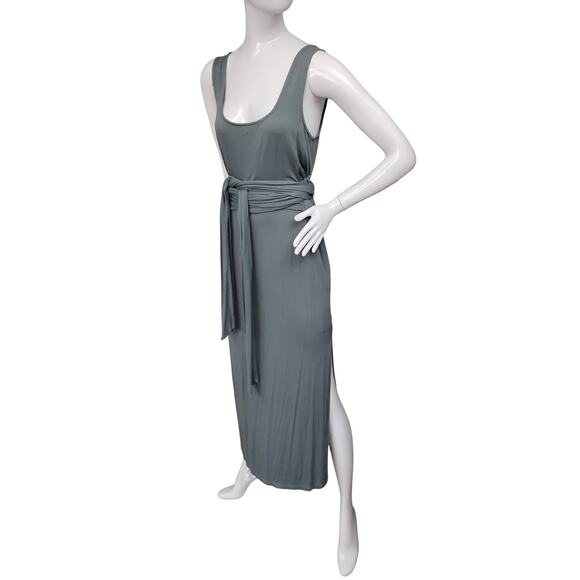 Modern Citizen Kelis Tie Waist Maxi Dress Size XL Gray - Picture 2 of 11